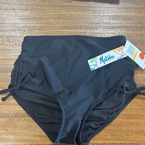 Malibu Black High-Waisted Bikini Bottoms